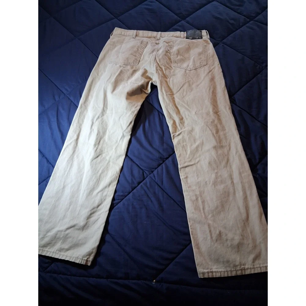 Levis 559 Relaxed Straight Jeans Mens 38x34 Tan Khaki Cotton Denim Pants
